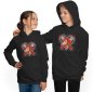 Preview: Horse Hoodie Kids Hooded Sweater - red heart with horse head i137